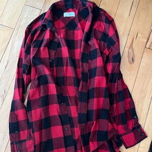 TNA Red and Black Checkered Men's Shirt